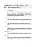 AST 235-01 UNCG Final Exam Study Guide 2024/2025  already graded A+
