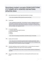 bloomberg market concepts EXAM QUESTIONS (73 TERMS) WITH VERIFIED DEFINITIONS UPDATED 2024