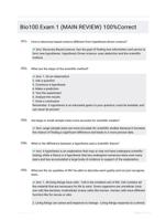Bio100 Exam 1 (MAIN REVIEW)  100%Correct