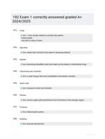 182 Exam 1 correctly answered graded A+ 2024/2025