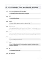 IT 105 Final Exam GMU with verified answers