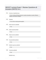 BIO227 Lecture Exam 1 Review Questions & Answers (RATED A+)