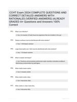 CCHT Exam 2024 COMPLETE QUESTIONS AND CORRECT DETAILED ANSWERS WITH RATIONALES (VERIFIED ANSWERS) |ALREADY GRADED A+ Questions and Answers 100% Correct