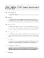 ANNEX D EXAM UPDATE Quizzes Questions and Answers 2024