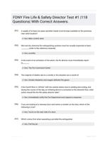 FDNY Fire Life & Safety Director Test #1 |118 Questions| With Correct Answers.