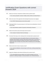 certification Exam Questions with correct Answers 2024