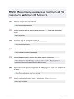 MSSC Maintenance awareness practice test |99 Questions| With Correct Answers.