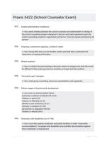 Praxis 5422 (School Counselor Exam)