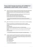 Praxis 5422 Sample Questions 30 CORRECTLY ANSWERED QUESTIONS LATEST UPDATE