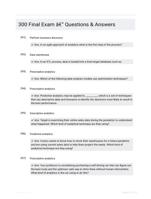 300 Final Exam - Questions & Answers