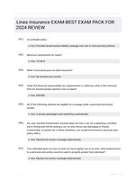 Lines Insurance EXAM-BEST EXAM PACK FOR 2024 REVIEW