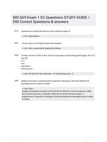 BIO 669 Exam 1 EC Questions STUDY GUIDE / 290 Correct Questions & answers