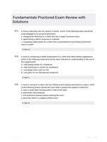 Fundamentals Proctored Exam Review with Solutions