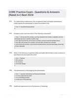CORE Practice Exam - Questions & Answers (Rated A+) Best 2024