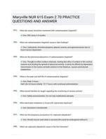 Maryville NUR 615 Exam 2 70 PRACTICE QUESTIONS AND ANSWER