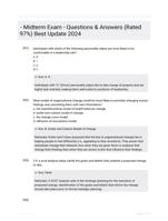 - Midterm exam  Latest Update 100% Accurate!!