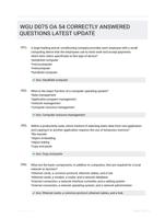 WGU D075 OA 54 CORRECTLY ANSWERED QUESTIONS LATEST UPDATE