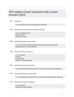 599 midterm Exam Questions with correct Answers 2024