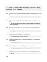 115 Final Exam Bank Complete Questions and Answers 100% Verified