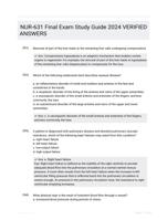 NUR-631 Final Exam Study Guide 2024 VERIFIED ANSWERS