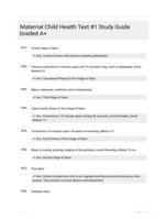 Maternal Child Health Test #1 Study Guide Graded A+