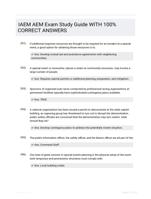 IAEM AEM Exam Study Guide WITH 100% CORRECT ANSWERS