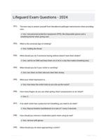 Lifeguard Exam Questions - 2024