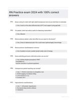 RN Practice exam 2024  with 100% correct answers