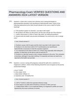 Pharmacology Exam VERIFIED QUESTIONS AND  ANSWERS 2024 LATEST  VERSION