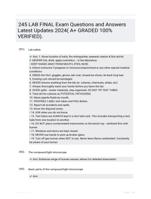 245 LAB FINAL Exam Questions and Answers Latest Updates 2024( A+ GRADED 100% VERIFIED).