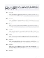 HVAC 105 CORRECTLY ANSWERED QUESTIONS LATEST UPDATE