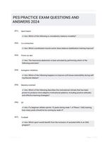 PES PRACTICE EXAM QUESTIONS AND ANSWERS 2024