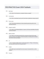 PES PRACTICE Exam 2024 Testbank