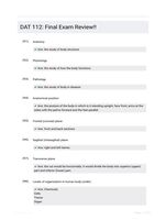 DAT 112: Final Exam Review!!