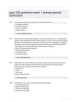 psyc 250 questions exam 1 already passed 2024/2025