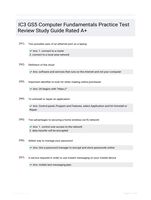 IC3 GS5 Computer Fundamentals Practice Test Review Study Guide Rated A+