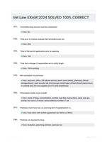 Vet Law EXAM 2024 SOLVED 100% CORRECT