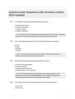 practice exam Questions with Answers (Latest 2024 Update)