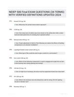 NEIEP 500 Final EXAM QUESTIONS (34 TERMS) WITH VERIFIED DEFINITIONS UPDATED 2024
