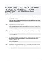 CEA Final EXAM LATEST 2024 ACTUAL EXAM 28 QUESTIONS AND CORRECT DETAILED ANSWERS WITH RATIONALES|ALREADY GRADED A+