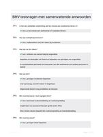 BHV testvragen met samenvattende antwoorden