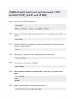 CWNA (Exam Questions and Answers 100% Verified 2024) (94.33 out of 100)