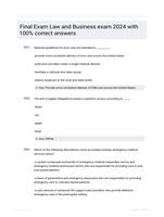 Final Exam Law and Business  exam 2024 with 100% correct answers