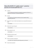 Maryville NURS 611 patho exam 1 practice quizzes & Answers(RATED A+)