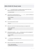 DBIA EXAM #2 Study Guide