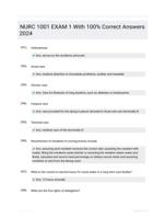NURC 1001 EXAM 1 With 100% Correct Answers 2024