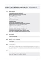 Exam 100% VERIFIED ANSWERS  2024/2025