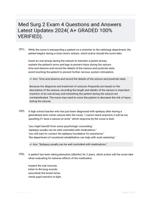 Med Surg 2 Exam 4 Questions and Answers Latest Updates 2024( A+ GRADED 100% VERIFIED).