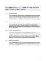 ECG Heart Blocks 27 CORRECTLY ANSWERED QUESTIONS LATEST UPDATE