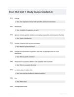 Bisc 162 test 1 Study Guide Graded A+